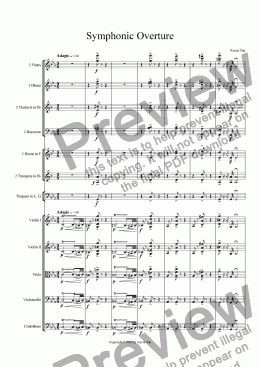 page one of Symphonic Overture