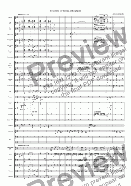 page one of Concertino for trumpet and orchestra