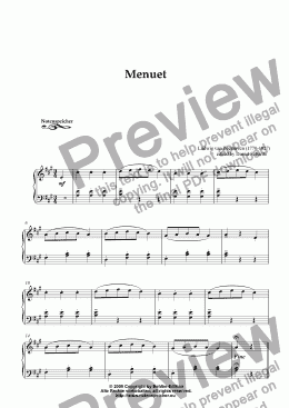 page one of Menuett in A major (L. v. Beethoven)