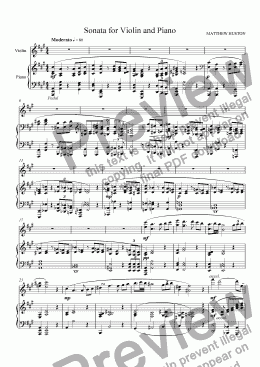 page one of Violin Sonata in A (1st mvt)
