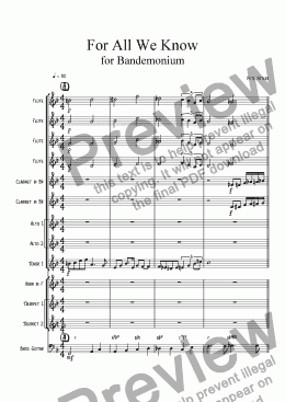page one of To Each His Own [13 piece Band]
