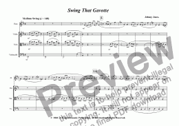 page one of Swing That Gavotte   (Flute or Oboe and 3 Strings)