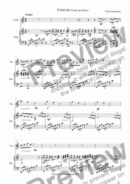 page one of Forever  (Violin and Piano)
