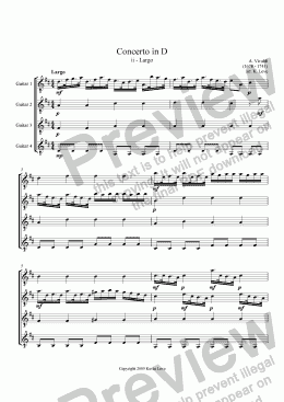 page one of Concerto in D - ii - Largo