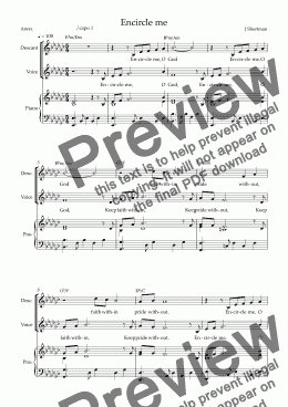 page one of Encircle me - Taize meditative hymn chant