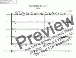 page one of Arrival of the Queen of Sheba for Tuba Quintet (Low Brass)