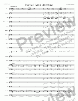 page one of Battle Hymn Overture