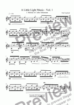 page one of A Little Light Music for Guitar Volume I