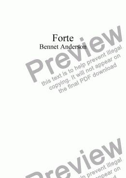page one of Forte: 3rd Movement