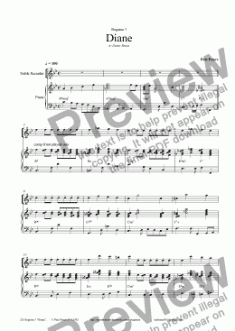 page one of Beguine 3 [Diane] Flute or Rec.