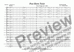 page one of Post Horn Twist  (Big Band, Trumpet Feature)