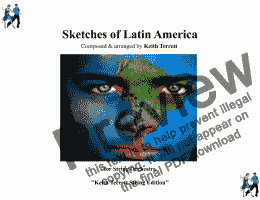 page one of Sketches of Latin America for String Orchestra (Keith Terrett String Edition)