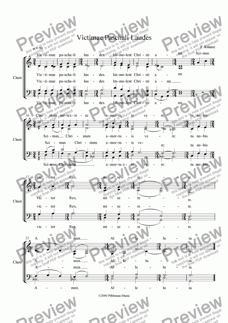 Victimae Paschali Laudes Satb Download Sheet Music Pdf File