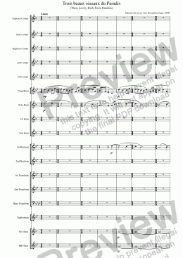 page one of BRASS BAND - Trois beaux oiseaux du Paradis