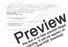 page one of A. Verrengia, Analisi Armonica Fraseologica e Formale / Riduzione armonica - F. B. Mendelssohn Op.62 n.1