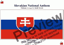 page one of Slovakian National Anthem for Brass Quintet (World National Anthem Series)