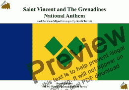 page one of Saint Vincent & The Grenadinnes (Vincentian) National Anthem for Brass Quintet (MFAO World National Anthem Series)