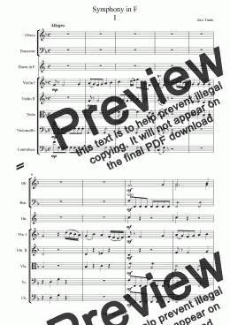 page one of Classical Symphony in F 