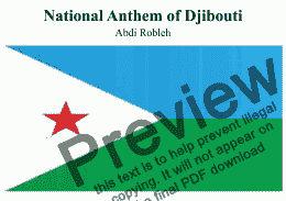 page one of Djiboutian National Anthem for Marimba Quartet