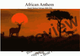 page one of African Anthem for Oboe Quintet