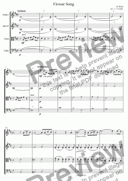 page one of Flower Song from "Carmen"