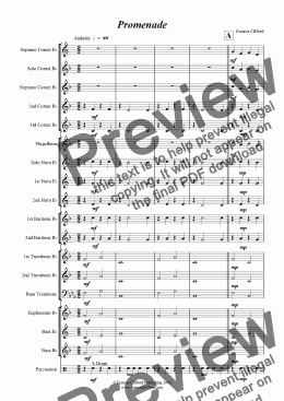 page one of Promenade (Brass Band)