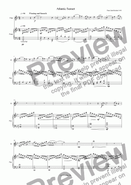 page one of Cornish Suite Atlantic Sunset Flute,Piano