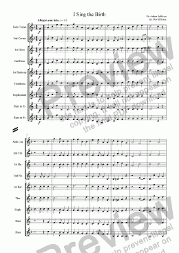page one of I Sing the Birth [Sullivan]