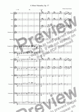 page one of A Minor Mazurka, Op. 17