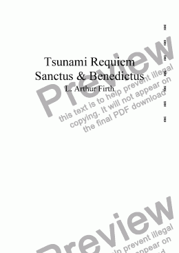 page one of A Tsunami Requiem Church version - 7,8 - Sanctus & Benedictus