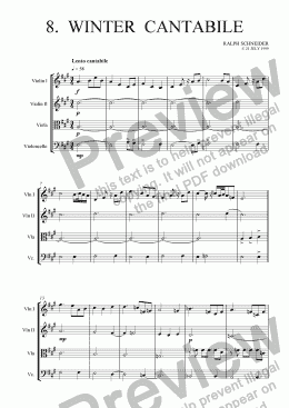 page one of Winter Cantabile