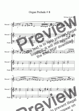 page one of Organ Prelude # 8