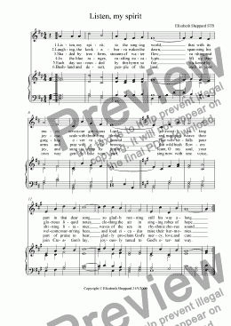 page one of Listen, my spirit