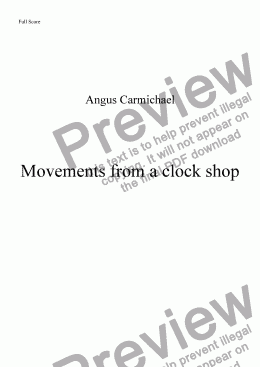 page one of Movements from a clock shop