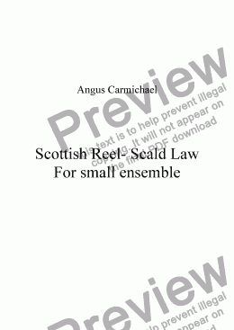 page one of Scottish Reel- Scald Law