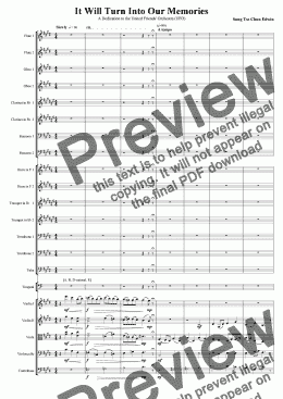 page one of It Will Turn Into Our Memories (Full Orchestra Version)