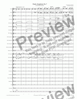 page one of Symphony No. 7 - Finale