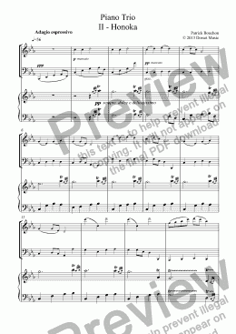 page one of Piano Trio (Second movement) - Honoka