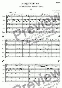 page one of String Sonata No.1 - 3. Allegro