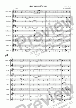 page one of Ave Verum Corpus [Byrd]