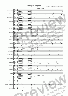 page one of BRASS BAND - Norwegian Rhapsody