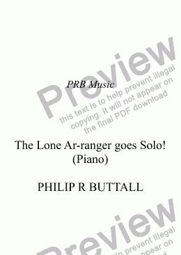 page one of The Lone Ar-ranger goes Solo!