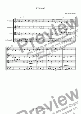 page one of Choral in c minor