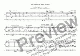 page one of 3 Preludes and Fugues for organ, Op. 66 - No. 3 in C minor