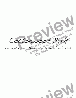 page one of Cottonwood Park