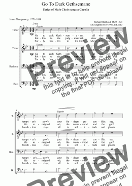 page one of Go To Dark Gethsemane  (Male Choir)