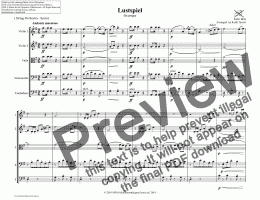 page one of Lustpiel Overture for String Orchestra