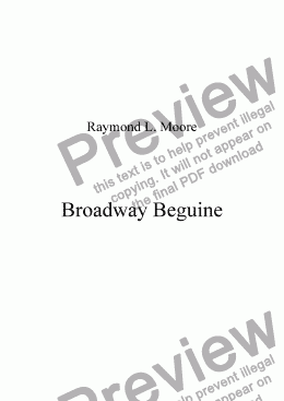 page one of Broadway Beguine from Danse & NY Suites(Pop-Jazz)