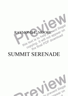 page one of  Summit Serenade from Scenes of NY(Pop)