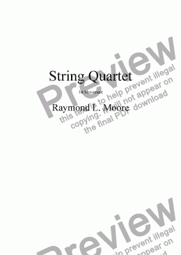 page one of String Quartet 1st Movement (classical)